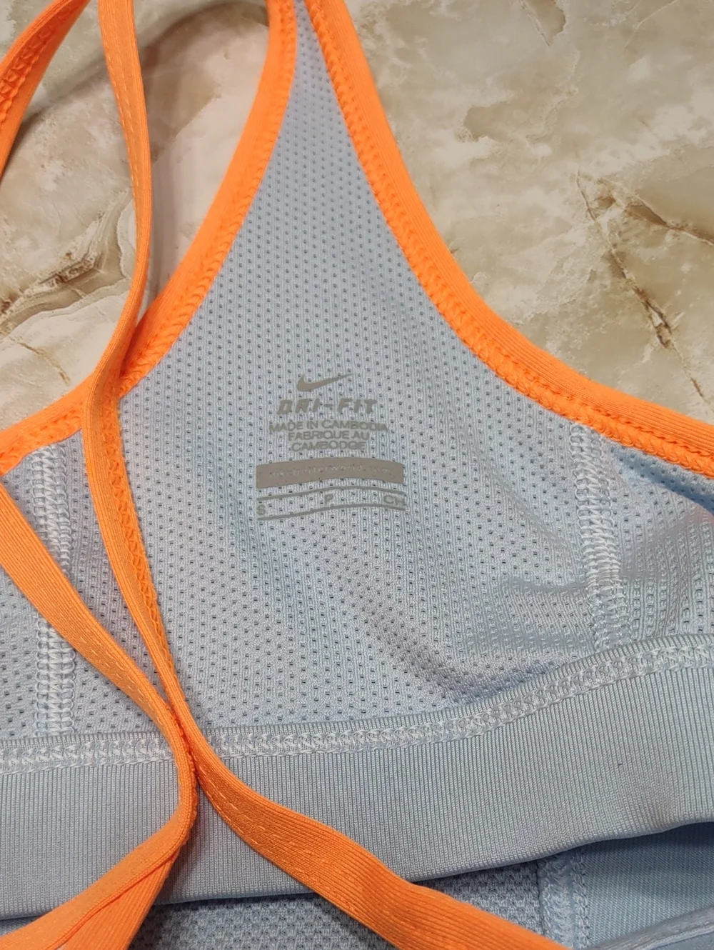 Nike Powder Blue & Navy/Teal Tennis Tank and Skort with Neon Orange Accents